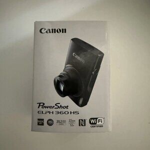 NEW, CLOSED BOX Canon Powershot Elph 360 HS in Black